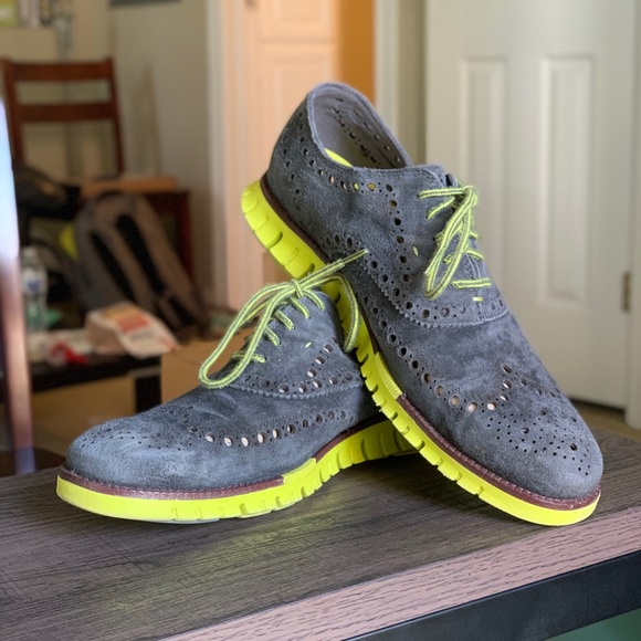 Cole Haan Other - Cole Haan Zerogrand Suede Oxford, Grey/Blue  10.5